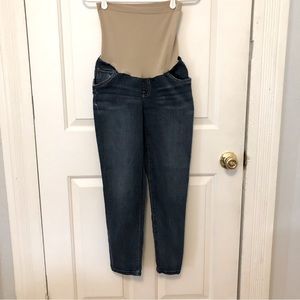 Full panel cropped maternity jeans, size M